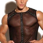 Allure Leather & Mesh Top available from Lingerie.com.au