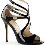 Pleaser 5″ Heel Amuse Patent Leather Sandal available from Lingerie.com.au