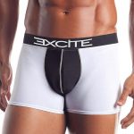 Excite  Classic White & Black Cotton Boxers available from Lingerie.com.au