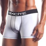 Excite  Classic White Cotton Boxers available from Lingerie.com.au
