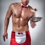 Passion At Your Service Satin Boxer with Bow Tie available from Lingerie.com.au