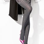 Fiore Black & White Patterned Pantyhose available from Lingerie.com.au