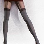 Fiore Black Faux Suspender Look Pantyhose available from Lingerie.com.au