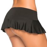 Mapale by Espiral Black Micro Mini Skirt available from Lingerie.com.au