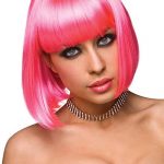 Pleasure Wigs Cici Neon Pink Quality Wig available from Lingerie.com.au