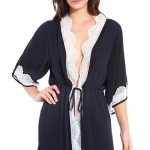 iCollection Dreamy Charms Satin & Lace Robe available from Lingerie.com.au