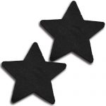 iCollection Black Satin Star Pasties (2 Pack) available from Lingerie.com.au