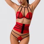 Passion Candy Apple Harness Bra & Waist Belt with Thong available from Lingerie.com.au