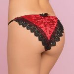 Seven Til Midnight Red Crush Velvet Panty available from Lingerie.com.au