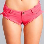 Be Wicked Bridget Hot Pink Denim Booty Shorts available from Lingerie.com.au