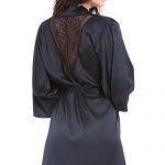 iCollection Dreamy Charms Satin & Mesh Robe available from Lingerie.com.au