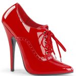 Devious Domina 6″ Red Oxford Lace-Up Pump available from Lingerie.com.au