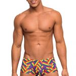 Male Power Pride Rainbow Print Brief available from Lingerie.com.au
