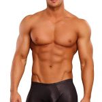 Male Power Black Cobra Snakeskin Brief available from Lingerie.com.au